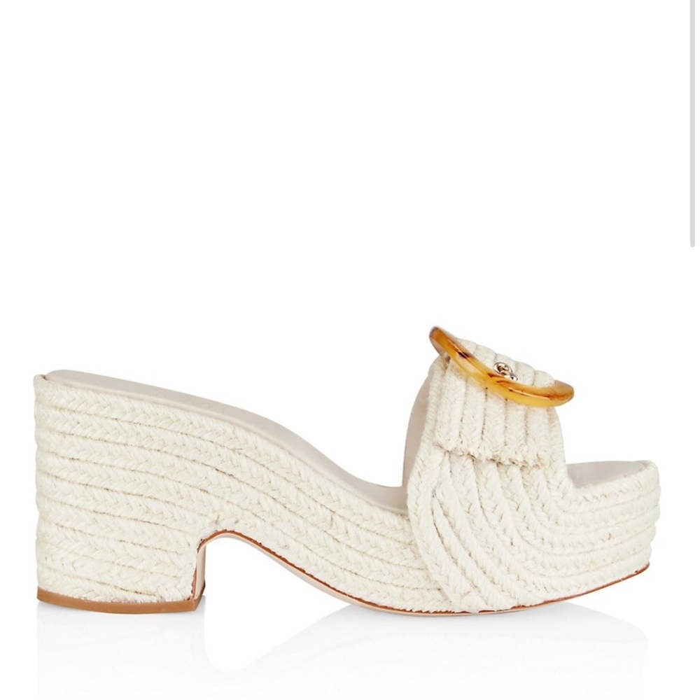 Brand New Cult Gaia Cleia 75MM Raffia Platform Sandals. Size 8.5.